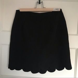 Mango Scalloped Hem Skirt
